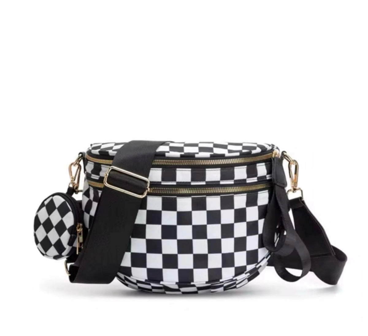 Checkered Cross Body Bum Bag
