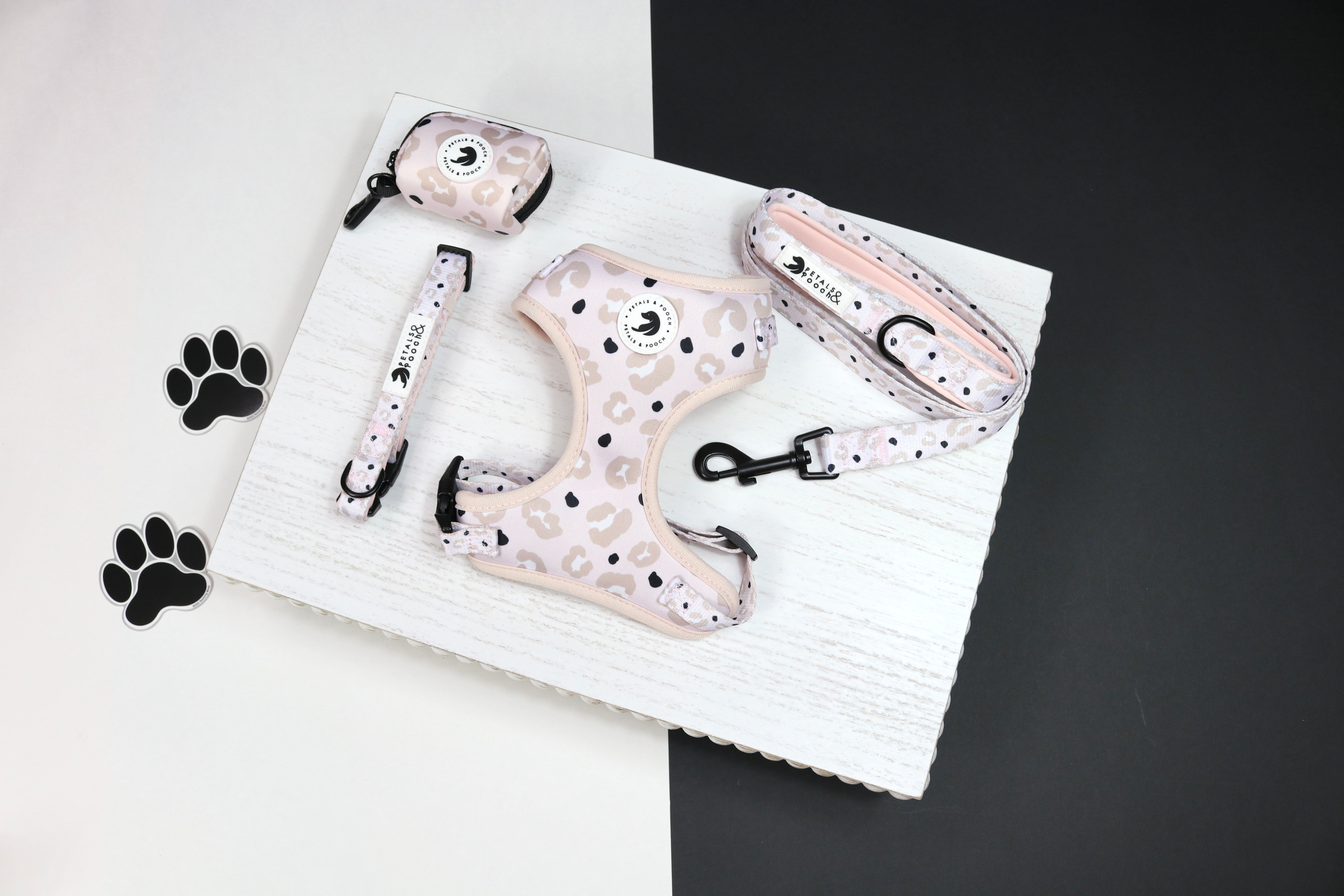 Nude Leopard Poop Bag Holder