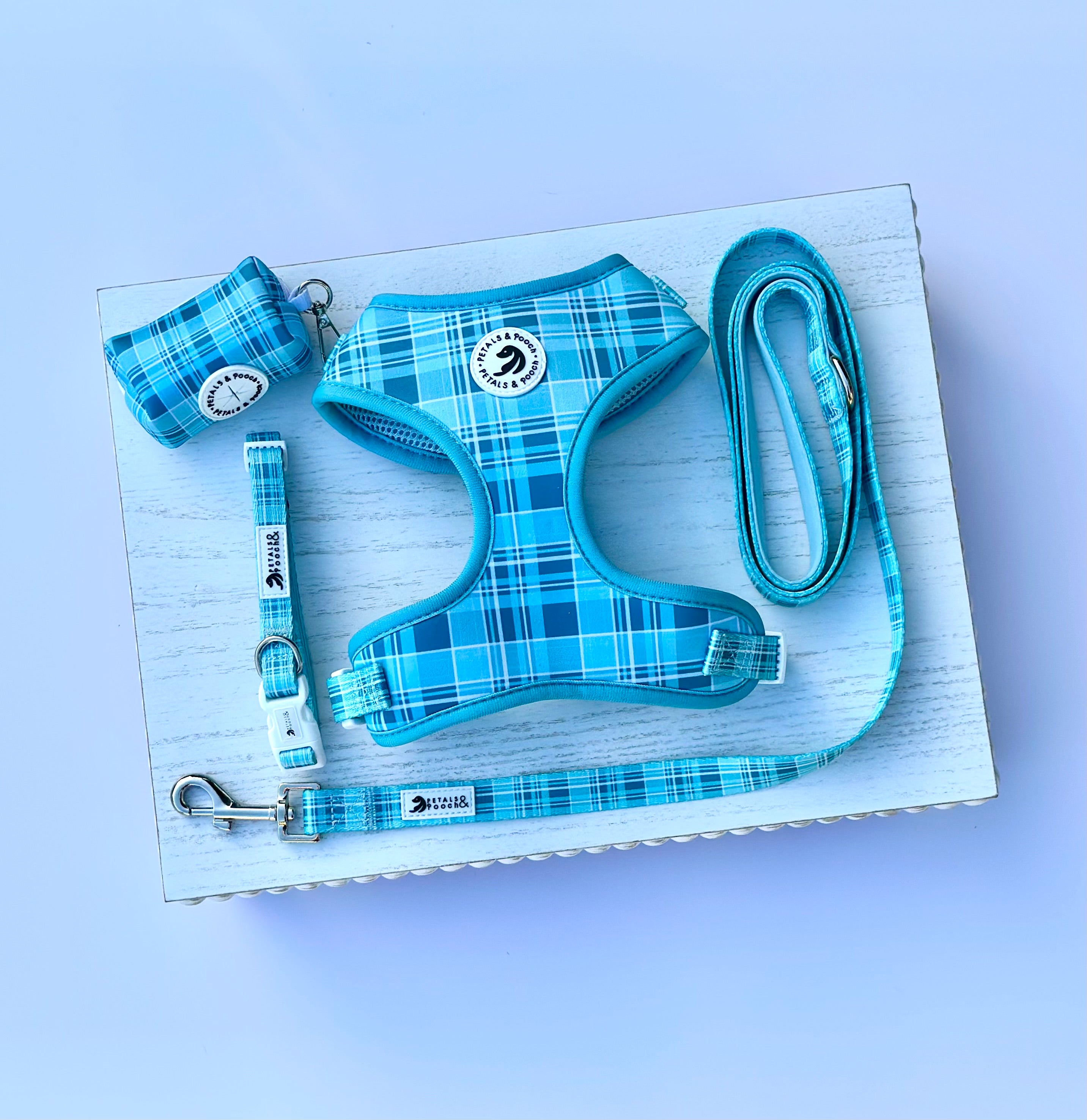 Coastal Plaid Adjustable Harness