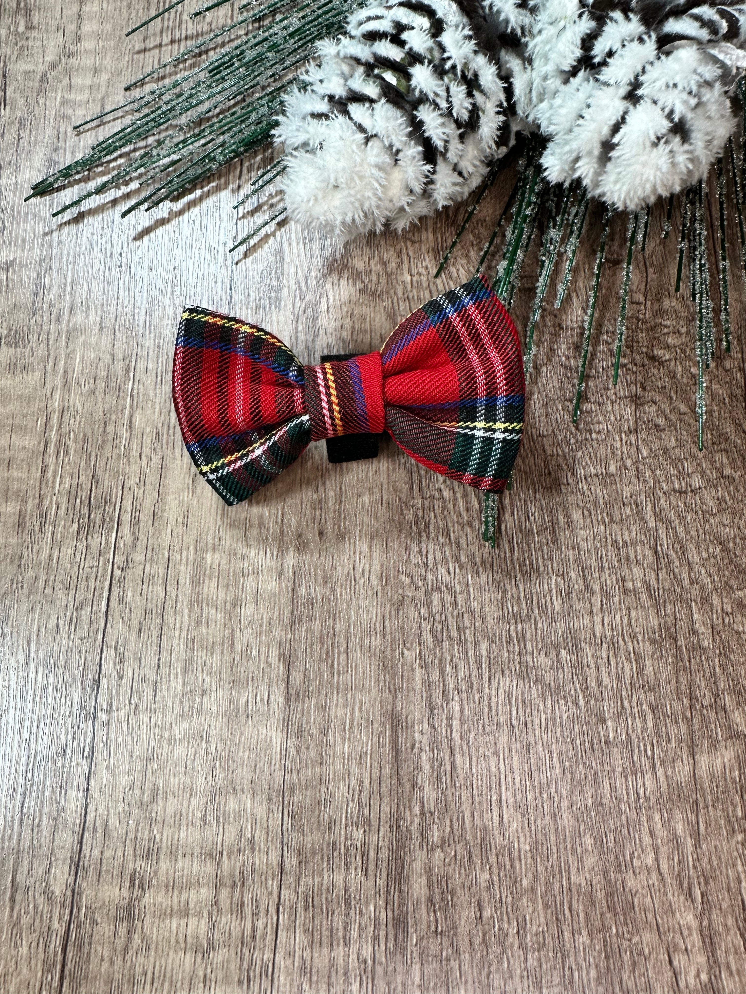 Winter Plaid Bow Tie
