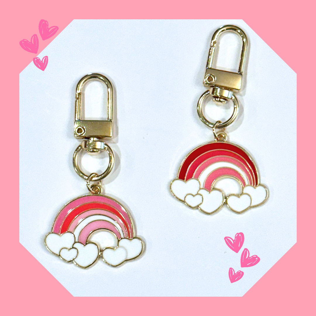 Rainbow of Hearts Collar Charm