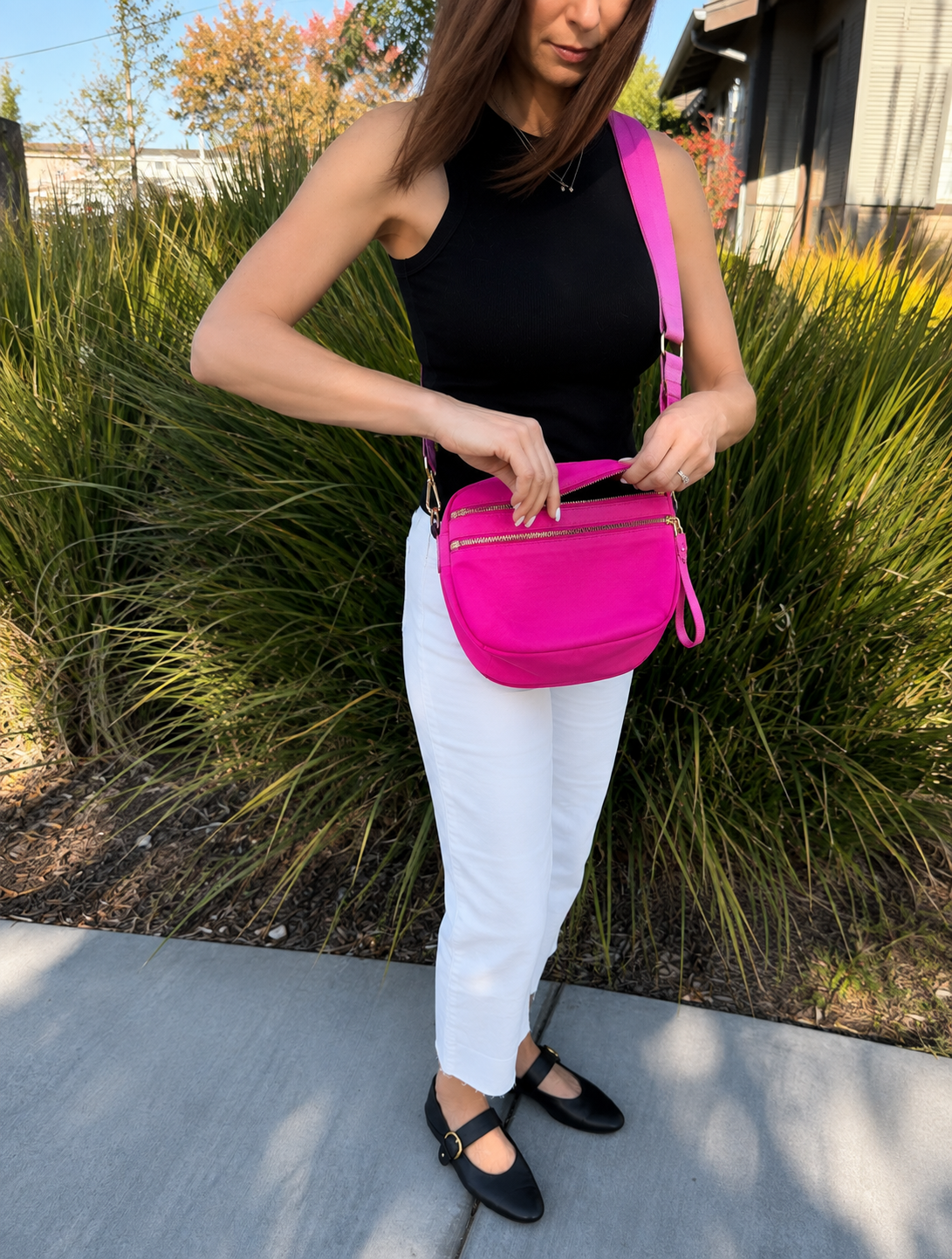 Hot Pink Cross Body Bum Bag