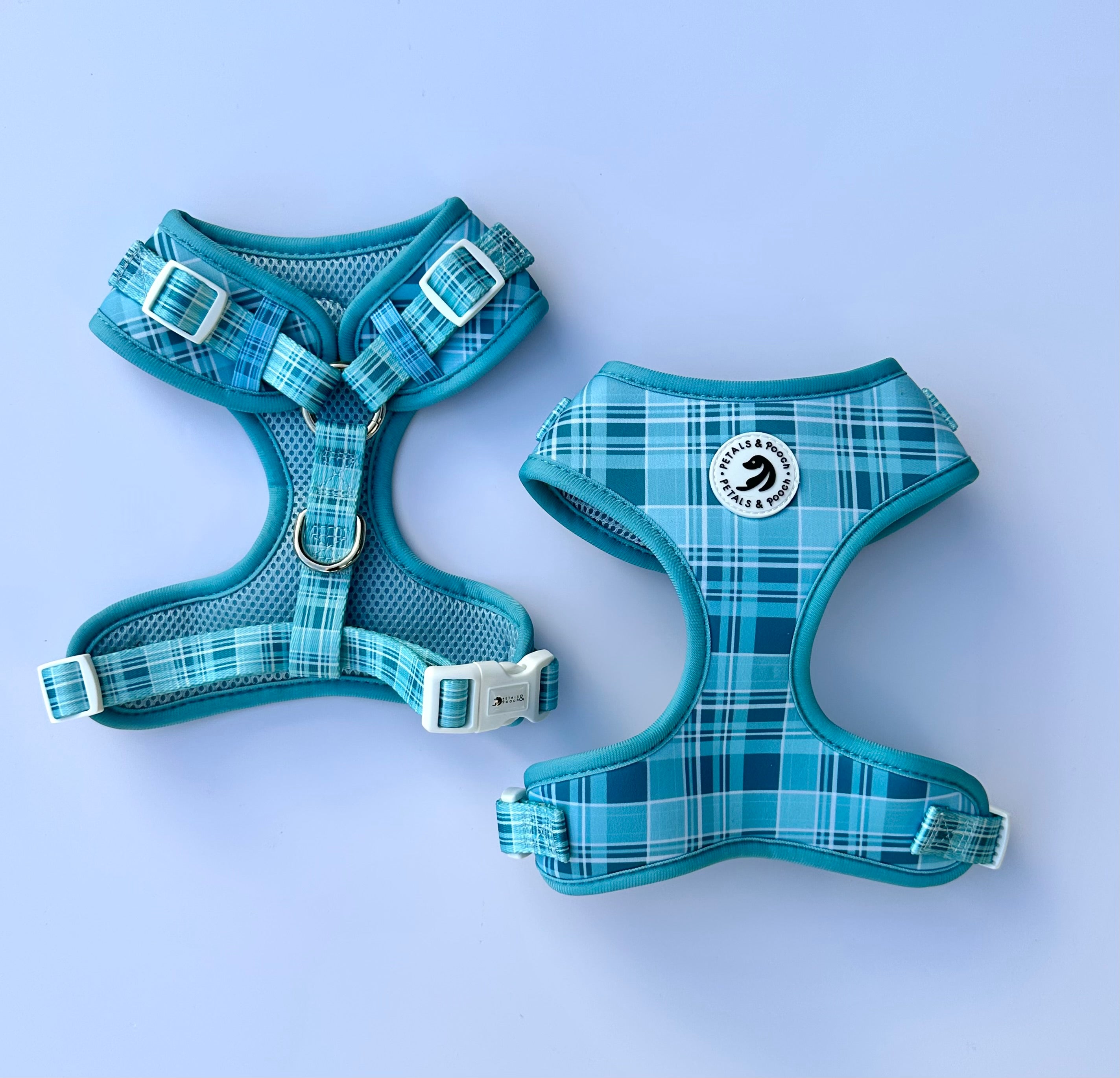 Coastal Plaid Adjustable Harness