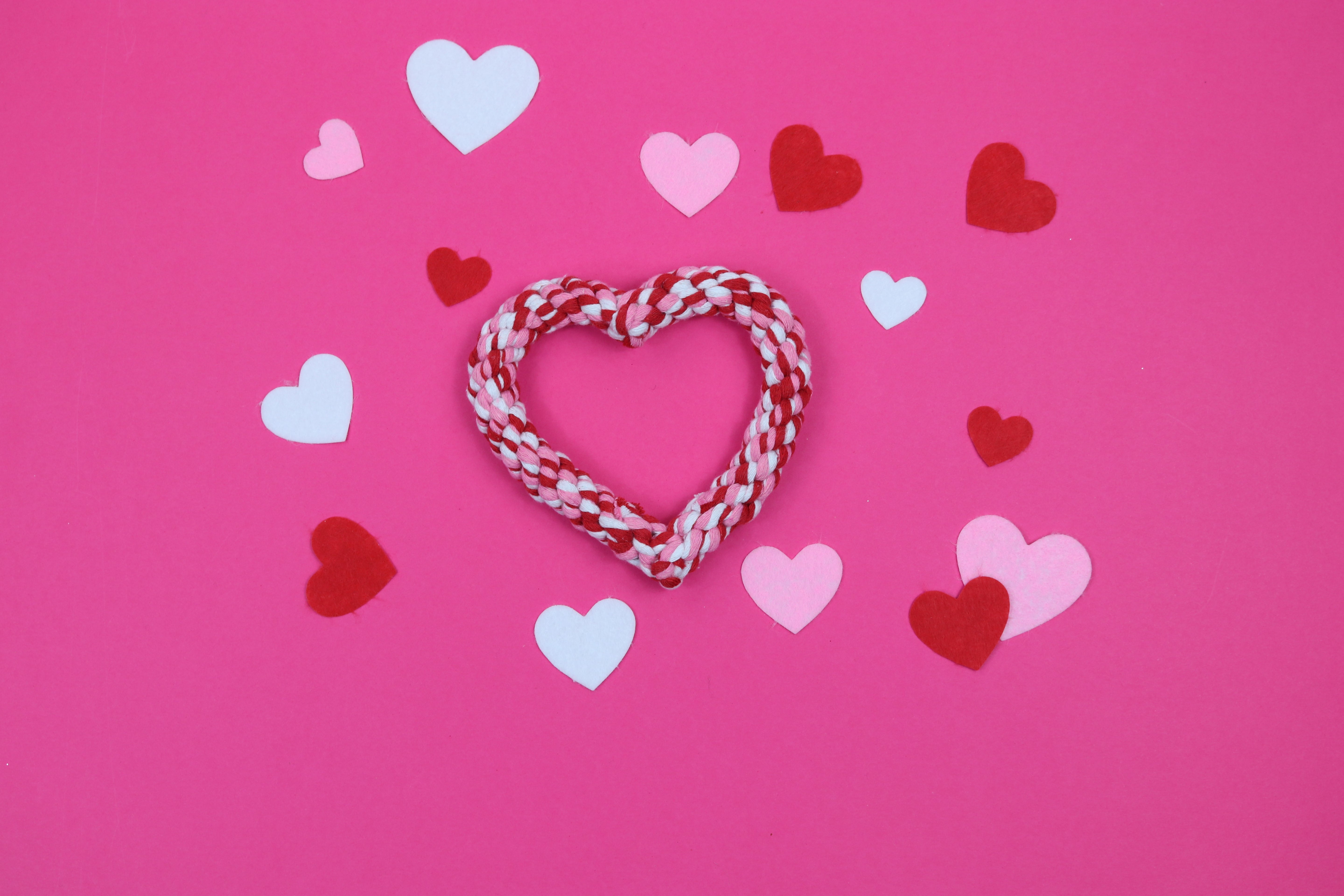 Striped Heart Rope Toy