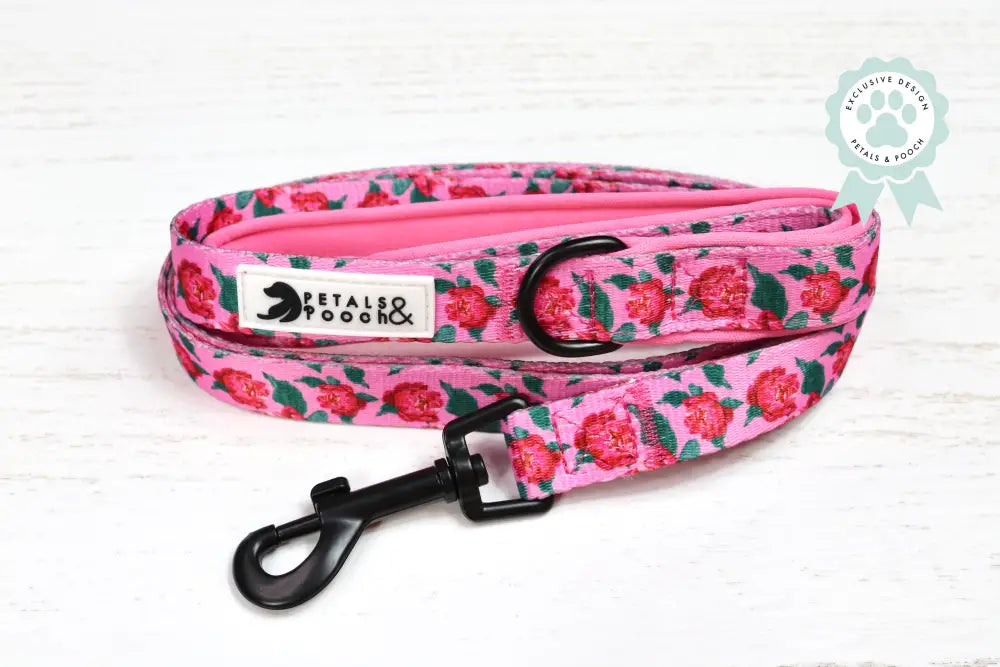 Mimis Flowers Leash One Size Leashes-Fabric