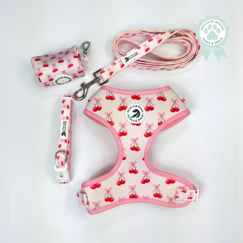 Mon Doux Cherry Leash Leashes-Fabric